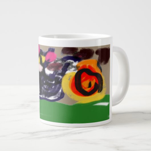 Schwarzkatzenbraun Jumbo-Tasse (Vorderseite Rechts)