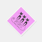 SchwarzkatzenComic Serviette (Ecke)