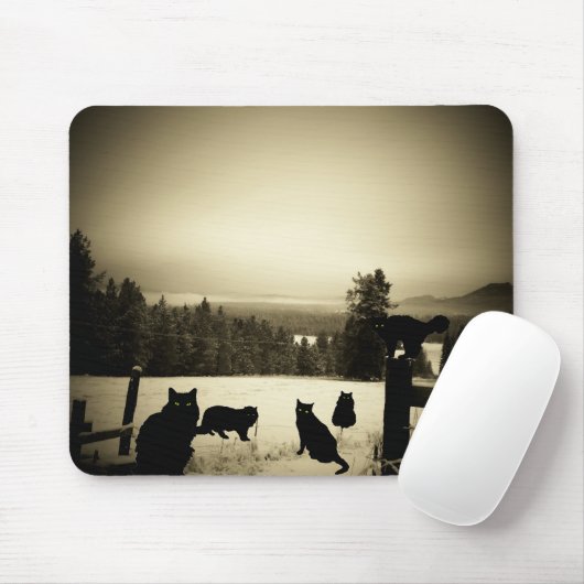 Schwarzkatzenfarm Mousepad (Mit Mouse)