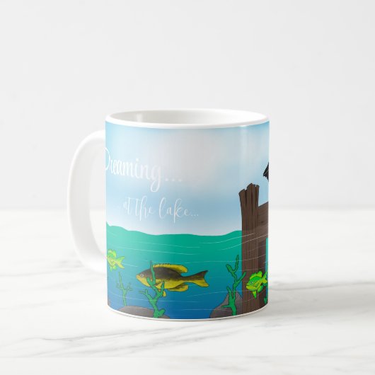 Schwarzkatzenfischen Kaffeetasse (Vorderseite Links)