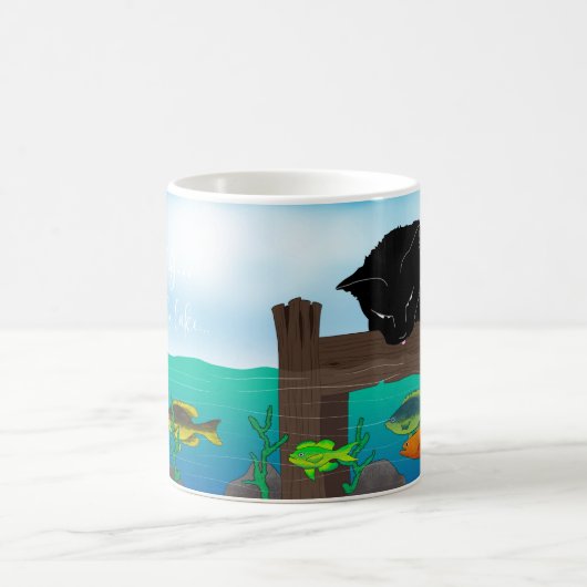 Schwarzkatzenfischen Kaffeetasse (Mittel)