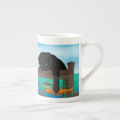 Schwarzkatzenfischen Porzellantasse (Rechts)