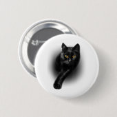 Schwarzkatzengelbe Augen Katzen Button (Vorne & Hinten)