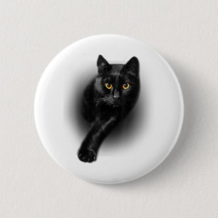 Schwarzkatzengelbe Augen Katzen Button