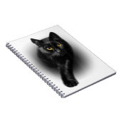 Schwarzkatzengelbe Augen Katzen Notizblock (Rechte Seite)