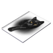 Schwarzkatzengelbe Augen Katzen Notizblock (Linke Seite)