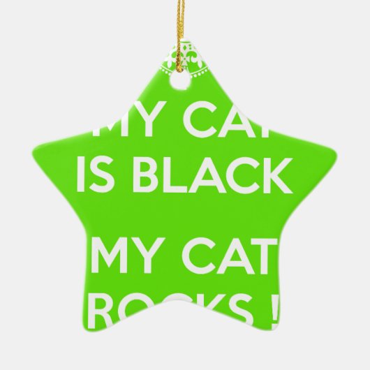 Schwarzkatzengestein Keramik Ornament (Vorne)