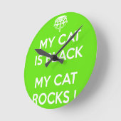 Schwarzkatzengestein Runde Wanduhr (Winkel)