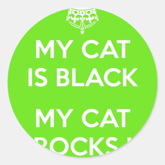 Schwarzkatzengestein Runder Aufkleber (Vorderseite)