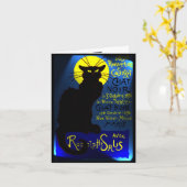 Schwarzkatzenkabarett Karte (Gelbe Blume)