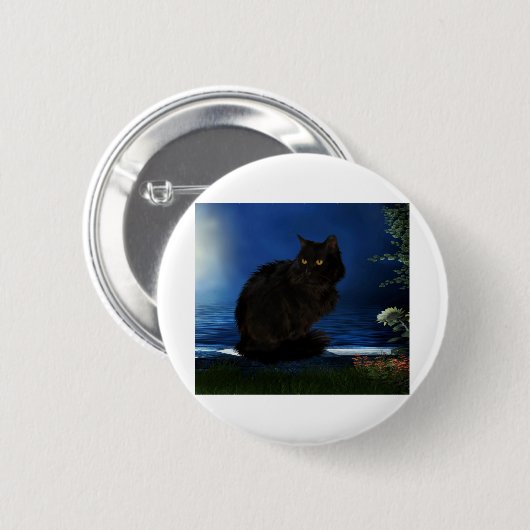 Schwarzkatzenkatze Button (Vorne & Hinten)