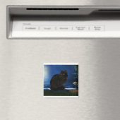 Schwarzkatzenkatze Magnet (In Situ (Geschirrspüler))