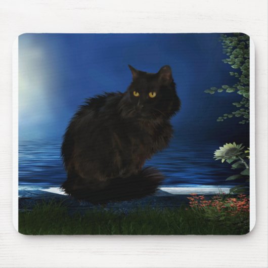 Schwarzkatzenkatze Mousepad (Vorne)