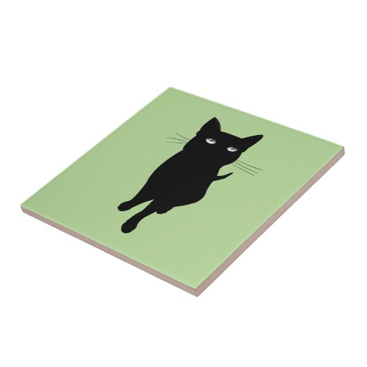 Schwarzkatzenkatzer Fliese (Seite)