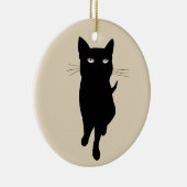 Schwarzkatzenkatzer Keramik Ornament (Rechts)