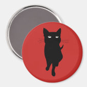 Schwarzkatzenkatzer Magnet (Vorderseite/Rückseite)