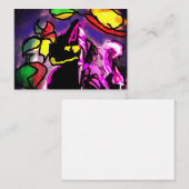 Schwarzkatzenmisty Mitteilungskarte (Vorne/Hinten)