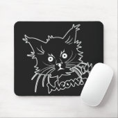 Schwarzkatzenmousepad Mousepad (Mit Mouse)