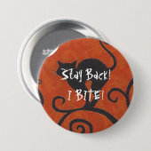 Schwarzkatzenorange Button (Vorne & Hinten)