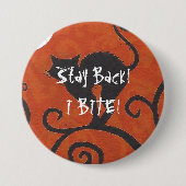Schwarzkatzenorange Button (Vorderseite)