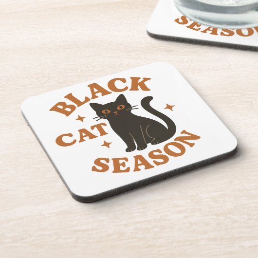 Schwarzkatzenzeit Getränkeuntersetzer (Linke Seite)