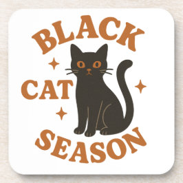 Schwarzkatzenzeit Getränkeuntersetzer