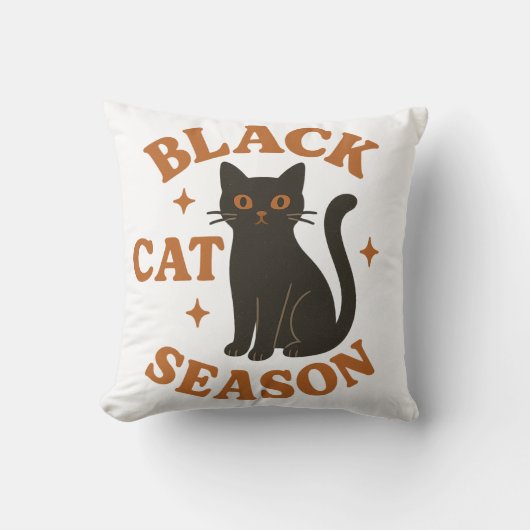 Schwarzkatzenzeit Kissen (Vorderseite)