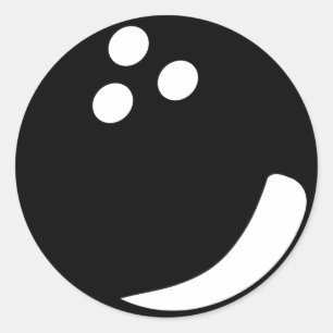 Schwarzkegelball Runder Aufkleber