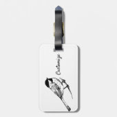 Schwarzkichererbse Gepäckanhänger (Rückseite vertikal)