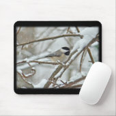 Schwarzkichererbse im Schneesturm Mousepad (Mit Mouse)