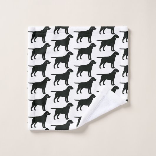 Schwarzkleckhund Badhandtuch Set (Waschlappen)