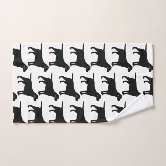 Schwarzkleckhund Badhandtuch Set (Handtuch)