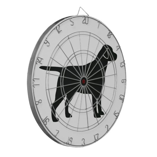 Schwarzkleckhund Dartscheibe (Vorderseite Links)