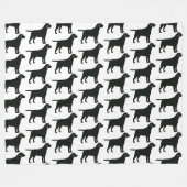 Schwarzkleckhund Fleecedecke (Vorderseite (Horizontal))