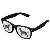 Schwarzkleckhund Partybrille (Schrägansicht)