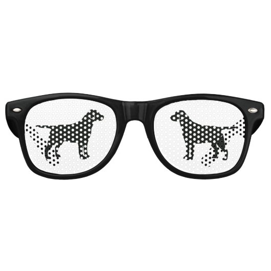 Schwarzkleckhund Partybrille (Vorderseite)