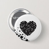 Schwarzklee Herz Button (Vorne & Hinten)
