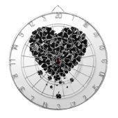 Schwarzklee Herz Dartscheibe (vorne)