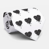 Schwarzklee Herz Krawatte (Gerollt)