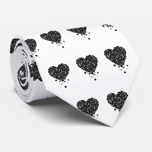Schwarzklee Herz Krawatte (Gerollt)
