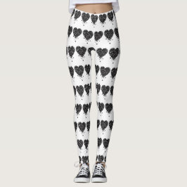 Schwarzklee Herz Leggings