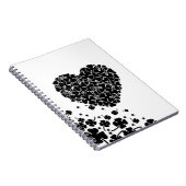 Schwarzklee Herz Notizblock (Rechte Seite)