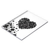 Schwarzklee Herz Notizblock (Linke Seite)