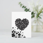 Schwarzklee Herz Postkarte (Stehend Vorderseite)