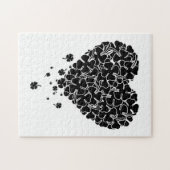 Schwarzklee Herz Puzzle (Horizontal)