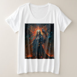 Schwarzkleid Santa Muerte Große Größe T-Shirt