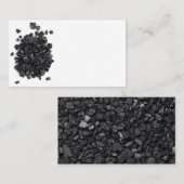 Schwarzkohle abgeschieden auf weißem Hintergrund.  Visitenkarte (Vorne/Hinten)