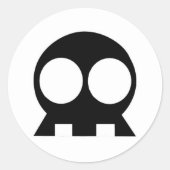 SCHWARZKOPF-Schlüsselhalter Runder Aufkleber (Vorderseite)