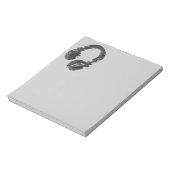 Schwarzkopfhörer Notizblock (Rotiert)