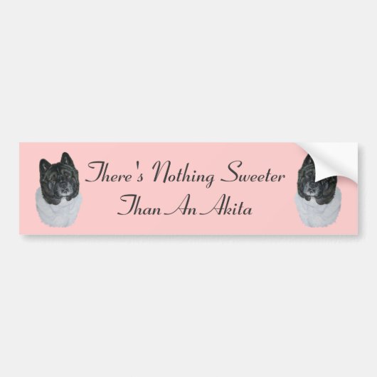 schwarzköpfiger Akita-Realisthundevorlagenslogan Autoaufkleber (Vorne)
